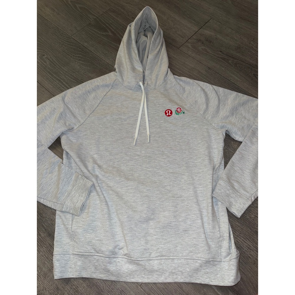 Lululemon Mens City Sweat Hoodie Rose Bowl Game Heathered Grey Large LM3ATLS
